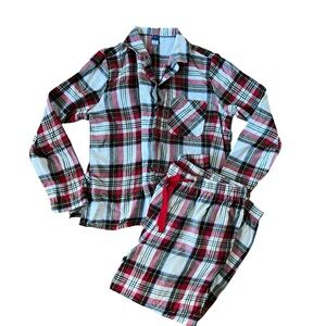 Old Navy Women’s Checkered Pajama Set - Red, Green, White